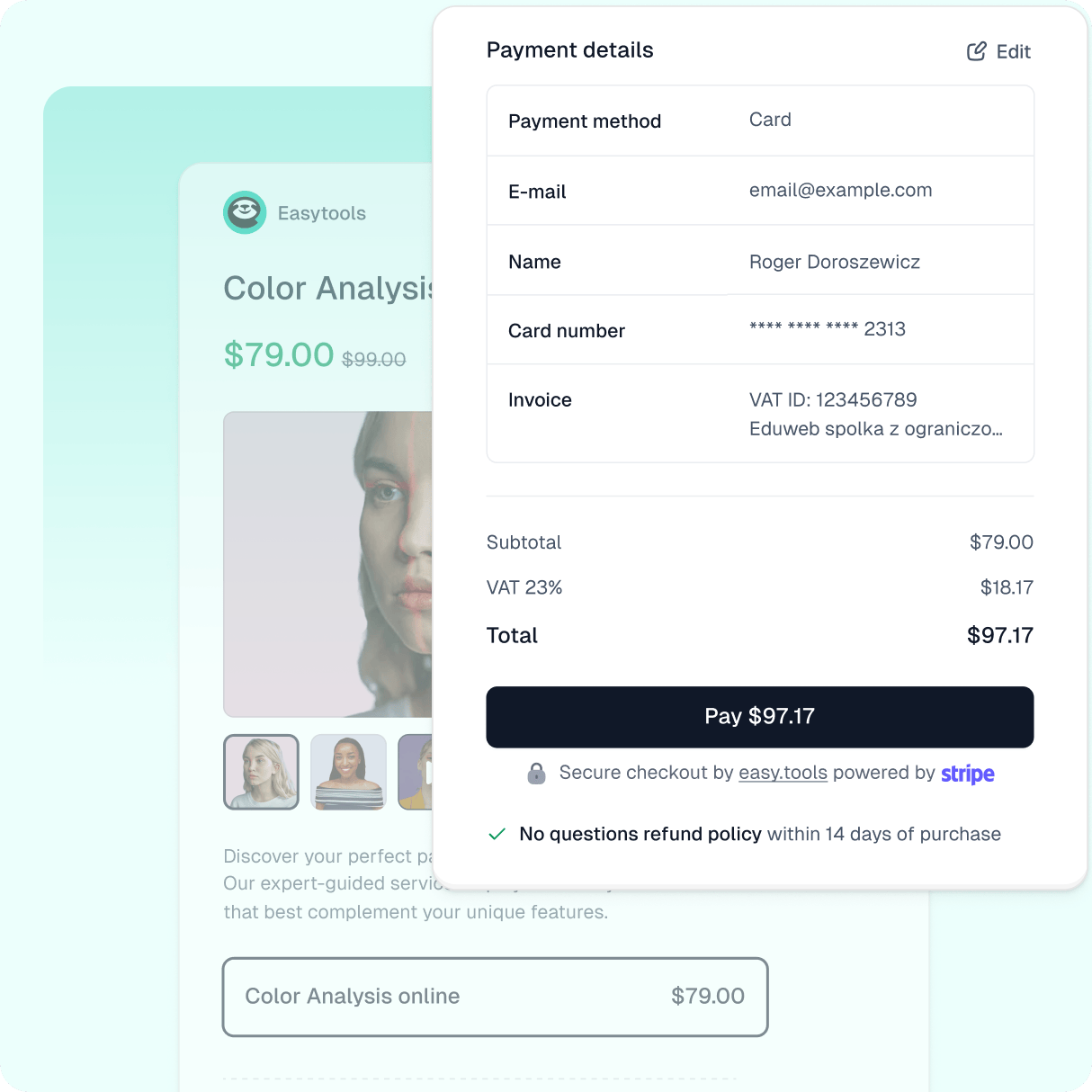Giao diện checkout một chạm của Easycart