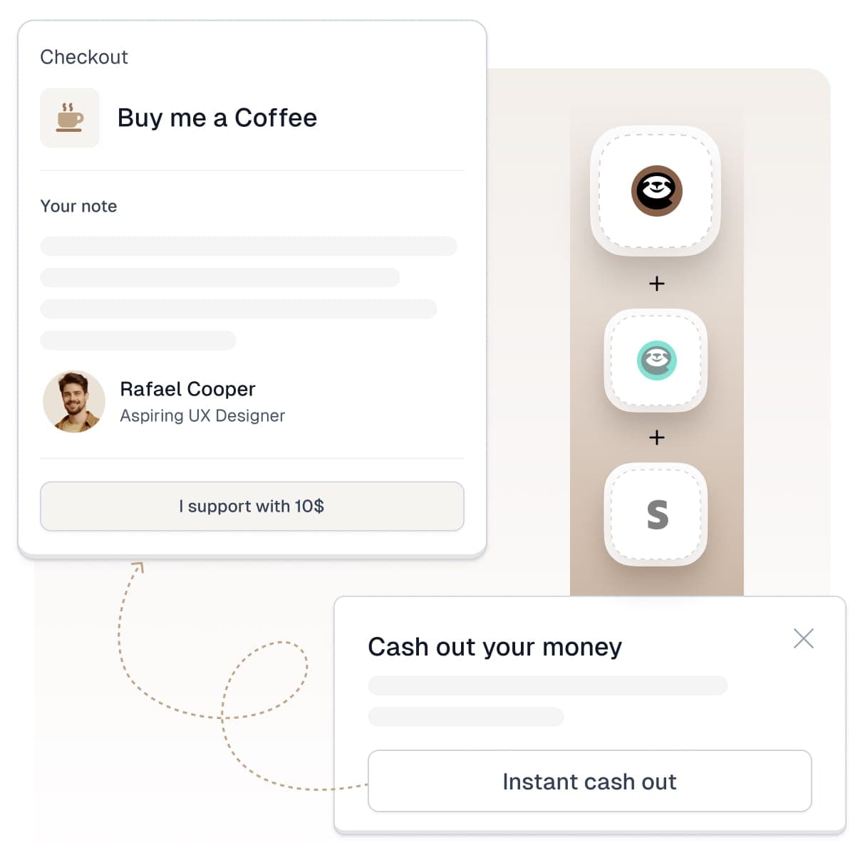 Easycoffee Stripe payout interface