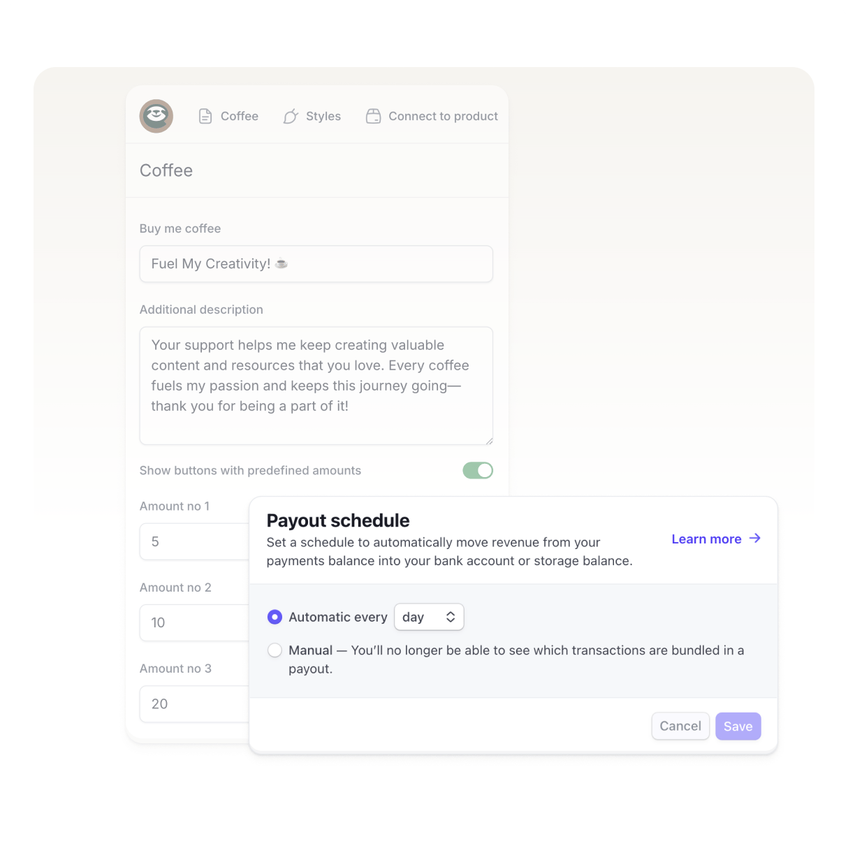 Instant access to Stripe funds preview