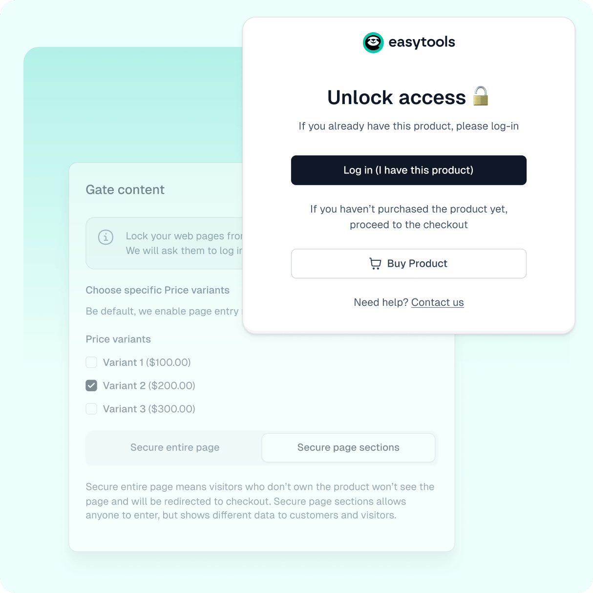 Giao diện login wall cho nội dung giới hạn
