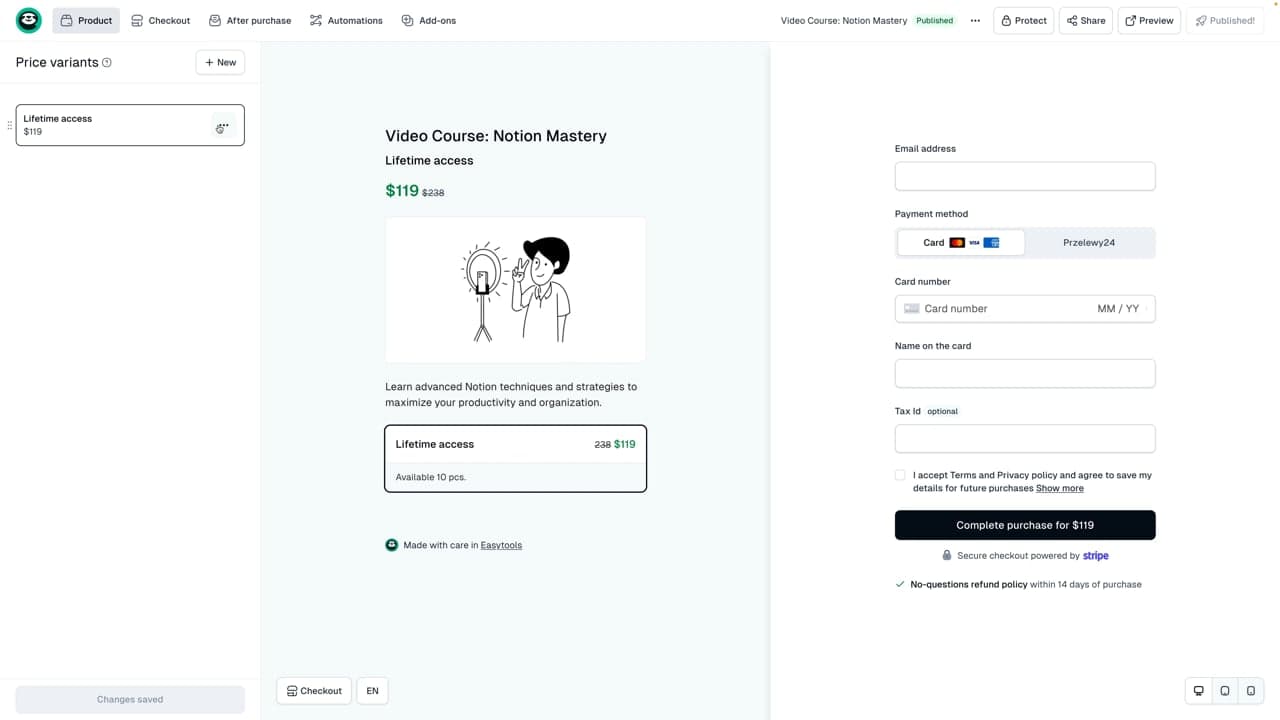 Video demo sản phẩm về mô hình giá